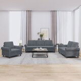  The Living Store Sedežna garnitura 3-delna z blazinami temno siv žamet - Sedežna Garnitura, (21450852) | Shoptok.si