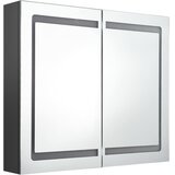  LED kupaonski ormarić s ogledalom sivi 80 x 12 x 68 cm | shoptok.hr
