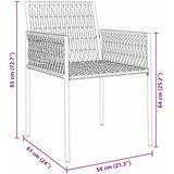  Vrtni set za objed 9 kom. Smeđa i crna PE ratan | shoptok.hr