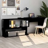 vidaXL Kutni radni stol crni 200 x 50 x 76 cm od iverice Cijene