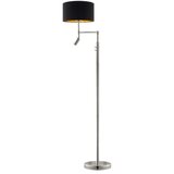 Eglo LED stojeća lampa TUNJA 1xE27/60W/230V + LED/2,1W pr. 38 cm hrom/crna | Eponuda.com