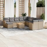 Maison Chic Seti vrtnega pohištva - Vrtna garnitura - Vrtni pohištvo set 12-delna z blazinami bež poli ratan, (21811356) | Shoptok.si