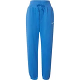 Nike Sportswear Hlače 'Phoenix Fleece' kraljevsko plava / bijela