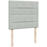 vidaXL Otomanski posteljni okvir z vzmetnicami siv 120x200cm žamet | Shoptok.si