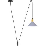 VISILICA podesiva po visini E27 sjajno siva Ø 22 cm metal | shoptok.hr