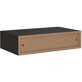  Polica s ladicom crna 40 x 23 5 x 10 cm MDF | shoptok.hr