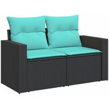  14-dijelni set vrtnih sofa s jastucima poliratan crni | shoptok.hr