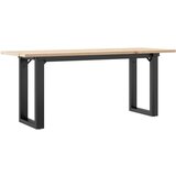  Stolić za kavu O-oblika 110x40x45cm borovina i čelik | shoptok.hr