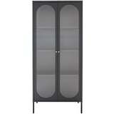 House Nordic Črna kovinska vitrina 80x180 cm Adelaide – Cene