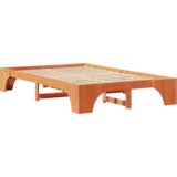  Okvir za krevet Vosak smeđa Puno drvo 120 x 200 cm Izdržljiv | shoptok.hr
