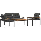  Set vanjskog namještaja 4 pcs Tamnosiva poliratan | shoptok.hr