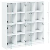  Regal za knjige s vratima bijeli 136 x 37 x 142 cm drveni | shoptok.hr