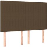 Maison Chic Posteljno vzglavje - Vzglavna omarica 4 kosa temno rjav 72x5x78/88 cm blago, (22077089) u