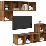  Set TV komoda Zidne 4 pcs Staro drvo Konstruirano drvo | shoptok.hr