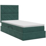  Krevet s madracem i skladištem Tamnozelena 90 x 200 cm Baršun | shoptok.hr