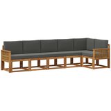 vidaXL Zunanja garnitura za sedenje 6 pcs Naravna in antracitna, (5000282492) | Shoptok.si