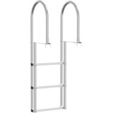  Ljestve za dok s 3 koraka Srebrno 45 x 11,5 x 134 cm Aluminij | shoptok.hr