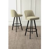 Hanah home Atex - Cream, Black CreamBlack Bar Stool Set (4 Pieces) | ePonuda.com