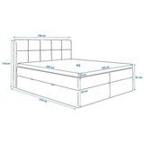 MID.YOU POSTELJA Z VZMETNICO 160 cm x 200 cm , les, tekstil, leseni material siva | Shoptok.si