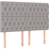 Maison Chic Posteljno vzglavje - Vzglavna omarica 4 kosa svetlo siv 72x7x78/88 cm blago, (22077381) Cene