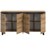 Livetastic Široka Komoda Tomasa, Barva Hrasta, Črna | Shoptok.si
