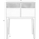 Zuiver Modra komoda v hrastovem dekorju 80x100x45 cm June – | Shoptok.si