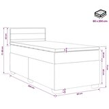  Boxspring krevet s madracem Tamno smeđa 80 x 200 cm Tkanina - Tamno smeđa 80 x 200 cm Dizajn linija | shoptok.hr
