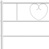 Metalni okvir za krevet s uzglavljem bijeli 140 x 200 cm | shoptok.hr