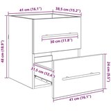 Ormarić za Lavabo - Umivaonik s ladicama Betonski sivi 38 5 x 41 x 48 cm | shoptok.hr