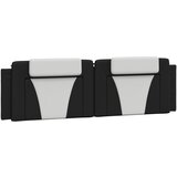 vidaXL Vzglavna stranica črna in bela 180 cm umetno usnje, (21242927) | Shoptok.si