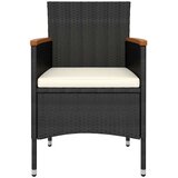 vidaXL 5-dijelna vrtna garnitura od poliratana crna | shoptok.hr