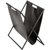 Atmosphera Stalak za časopise 37x22x35 metal veštačka koža crna (206151) | ePonuda.com