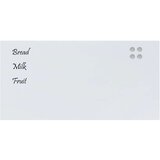 vidaXL Zidna magnetna ploča bijela 100 x 50 cm od kaljenog stakla | shoptok.hr
