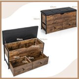  Klupa za cipele s sjedištem i 2 ladice, otoman klupa | shoptok.hr