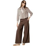 I AM Lahkotne hlače & Harem hlače Alice wide pant L023 Kostanjeva Cene
