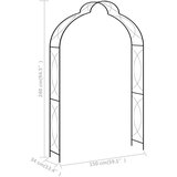 vidaXL Vrtni obok črne barve 150x34x240 cm železo, (20758650) | Shoptok.si
