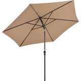  Vrtni suncobran s LED svjetlima i čeličnom šipkom 300 cm bež | shoptok.hr