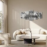  Slika - New York City Collage (5 Parts) Wide Black and White 225x112.5 Na talijanskom platnu | shoptok.hr
