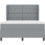 Posteljina Postelja s pomičnim dnom in vzmetnico Svetlo siva 140x190 cm Tkanina, (22052466) | Shoptok.si