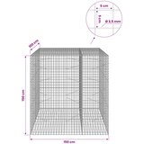  Gabion s žicom debljine 3,5 mm i mrežom 5x5 cm 150x100x150 cm | shoptok.hr