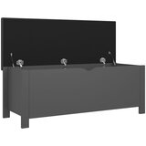  Kutija za pohranu s jastukom siva 105x40x45 cm | shoptok.hr