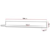  Zidna polica BASIC 12x104 cm hrast Jackson Hickory | Eponuda.com