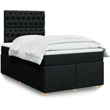  Krevet box spring s madracem crni 120 x 190 cm od tkanine | shoptok.hr