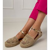 D/CEO Golden perforated espadrille sandals Santos | shoptok.hr