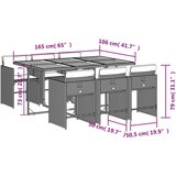  7-dijelni vrtni blagovaonski set sivi od poliratana | shoptok.hr