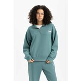 Defacto Fit Oversize Fit Stand-up Collar Sports Sweatshirt cene