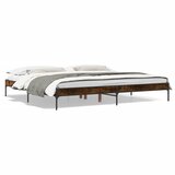 Furnova Posteljni okvir dimljeni hrast 180x200 cm inž. les in kovina, (21938505) | Shoptok.si