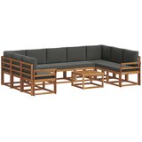  Set vanjskih sofa 10 kom. Prirodna i antracit | shoptok.hr