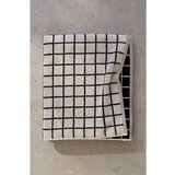 Jotex Crni/bež pamučan ručnik 90x150 cm Grid – | shoptok.hr