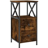 Maison Chic Nočna omarica - Nočna miza dimljeni hrast 34x35,5x70 cm inženirski les, (21687021) Cene